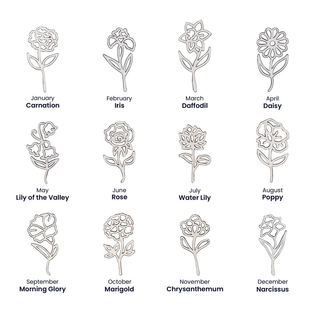 FELIX necklace Name flowers
