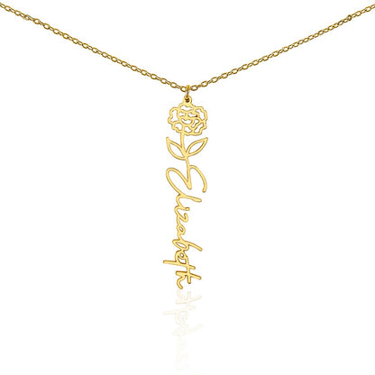 FELIX necklace Name flowers