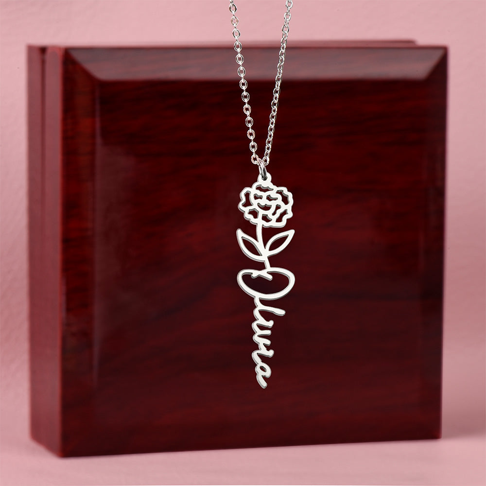 FELIX necklace Name flowers
