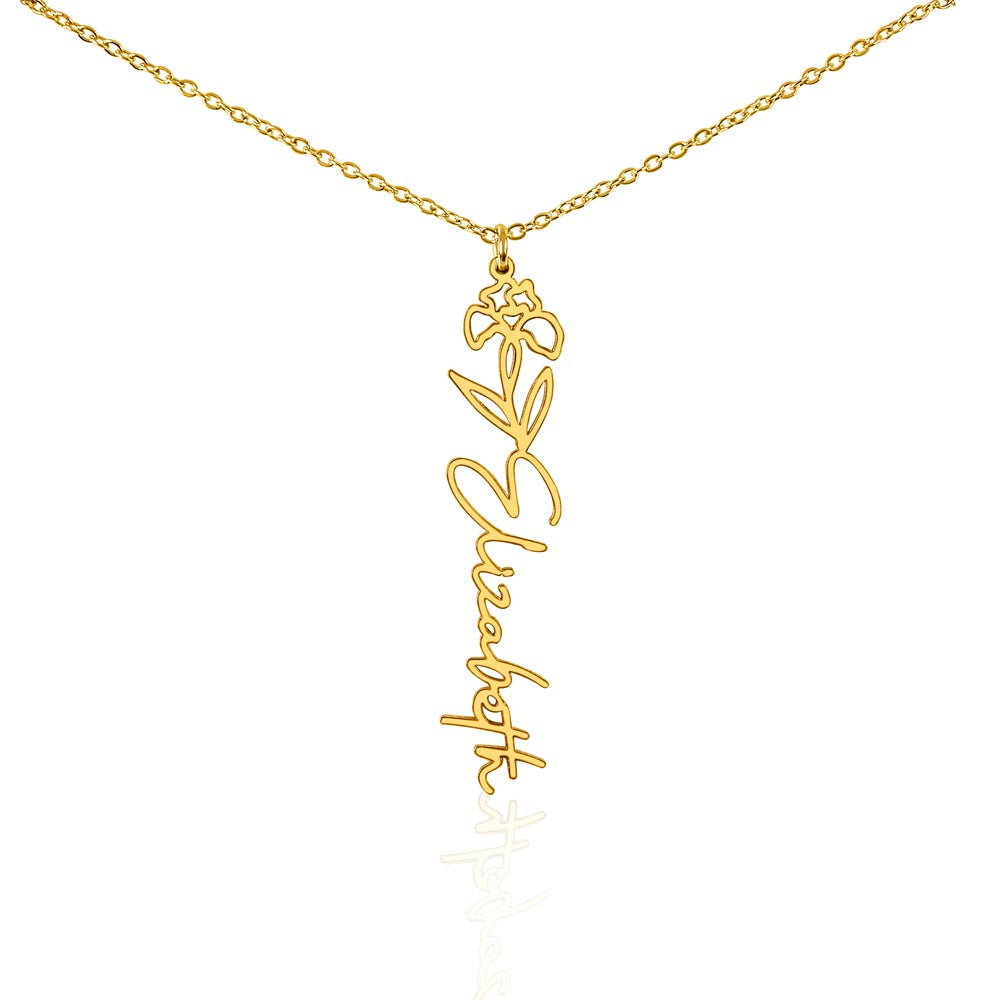 FELIX necklace Name flowers
