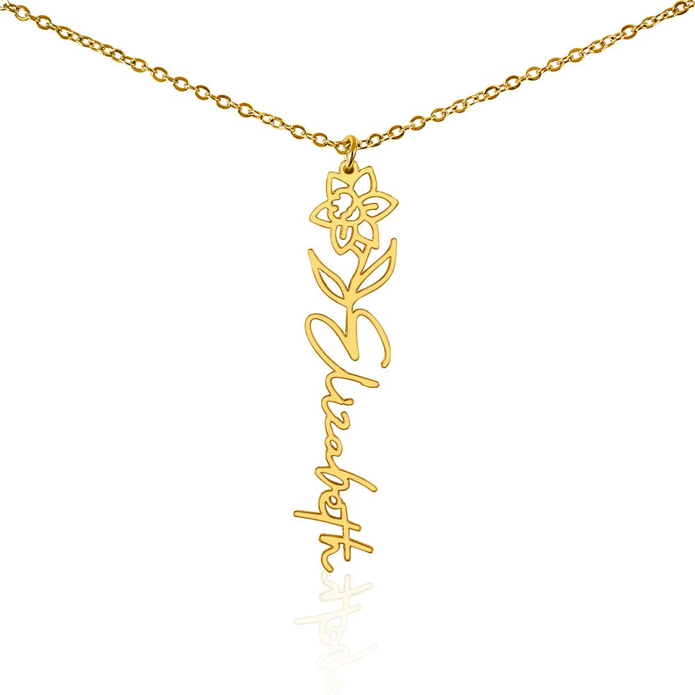 FELIX necklace Name flowers