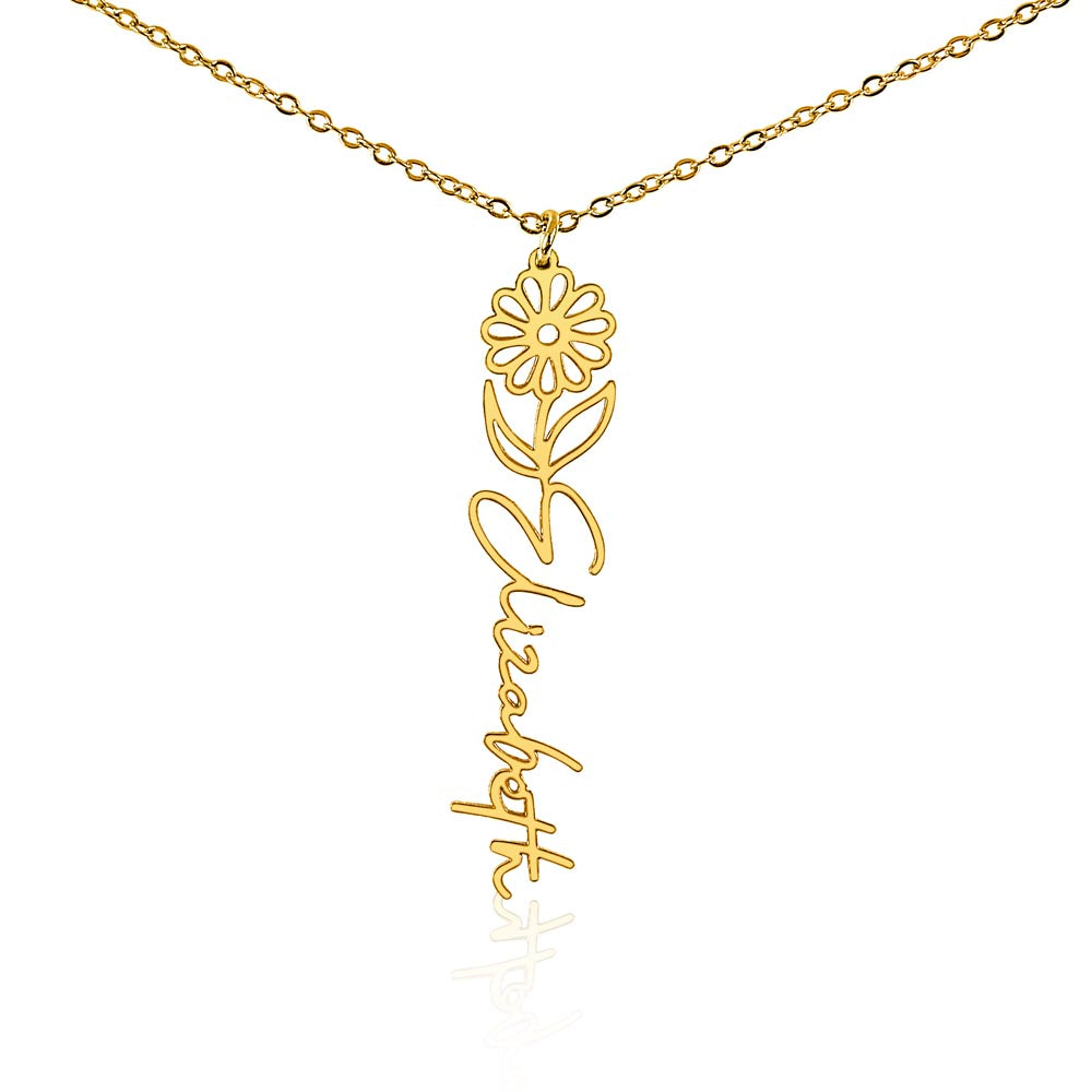 FELIX necklace Name flowers