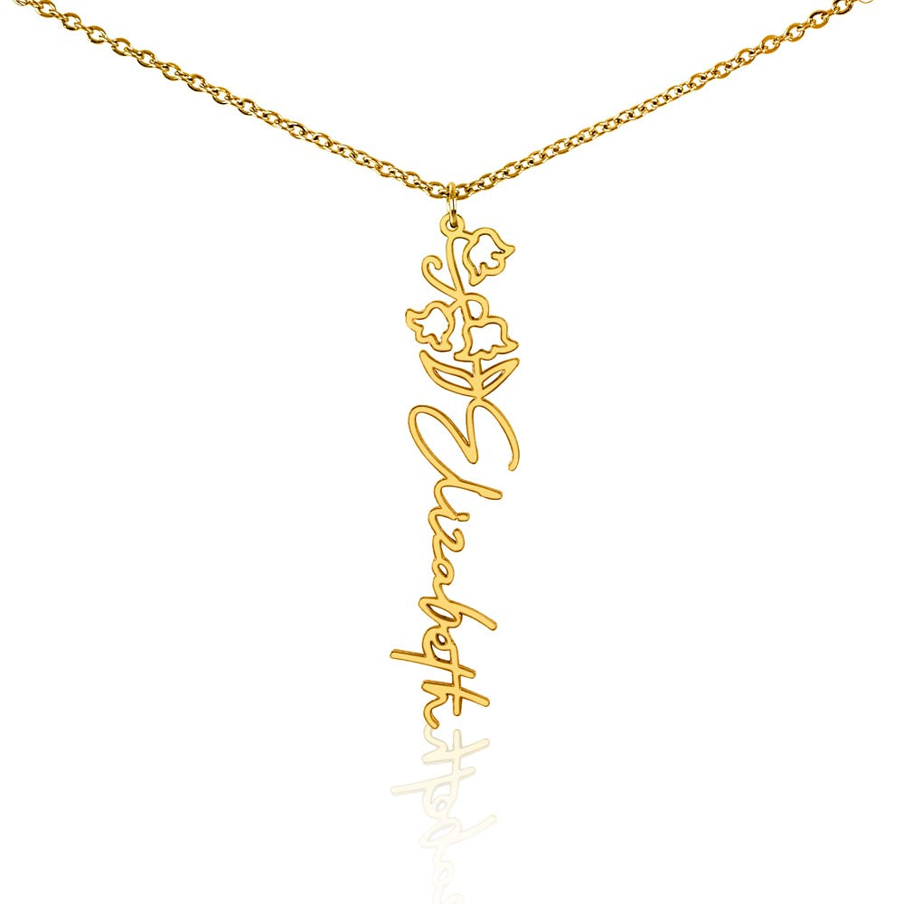 FELIX necklace Name flowers