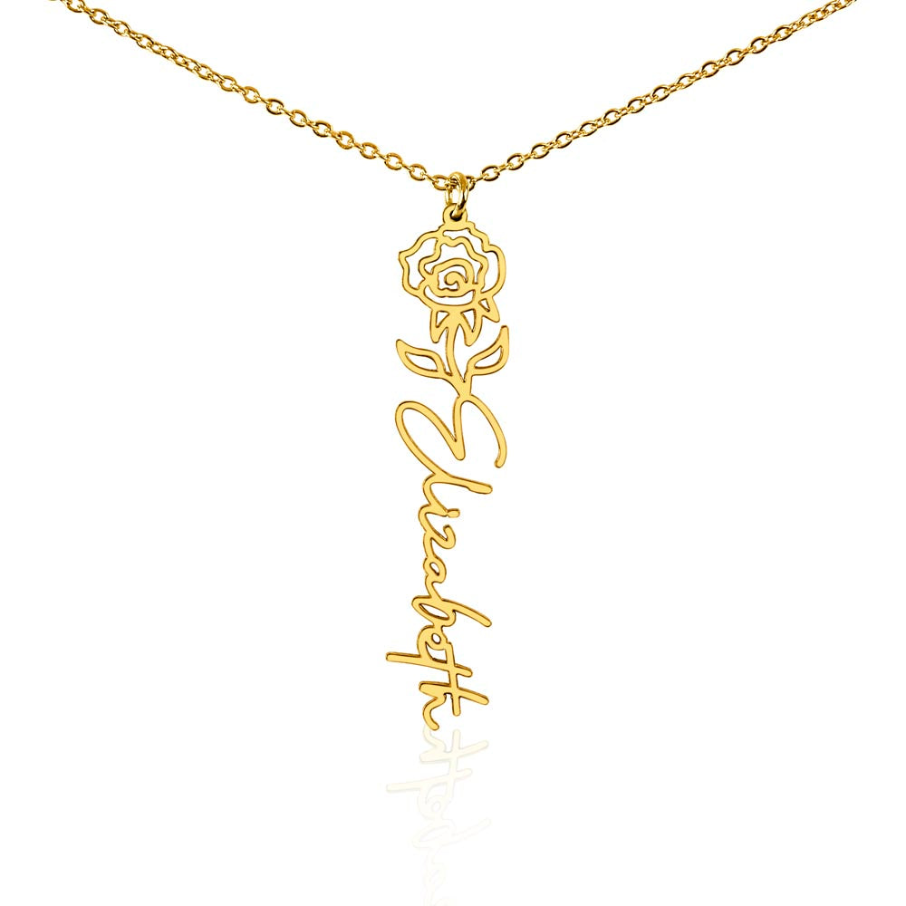 FELIX necklace Name flowers