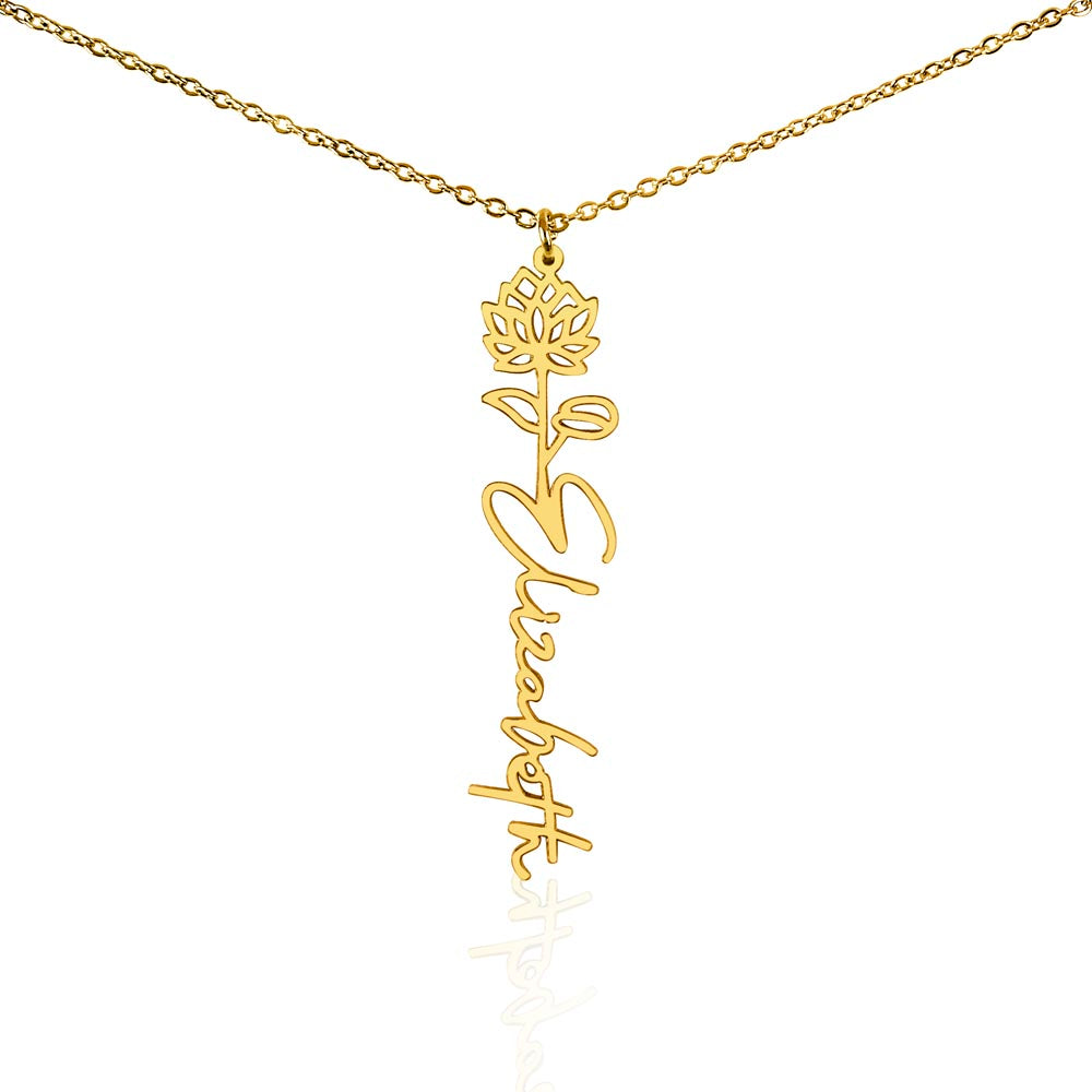 FELIX necklace Name flowers
