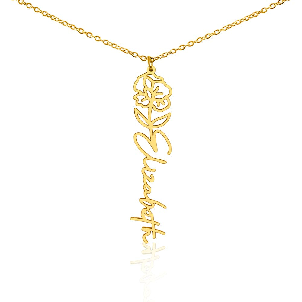 FELIX necklace Name flowers