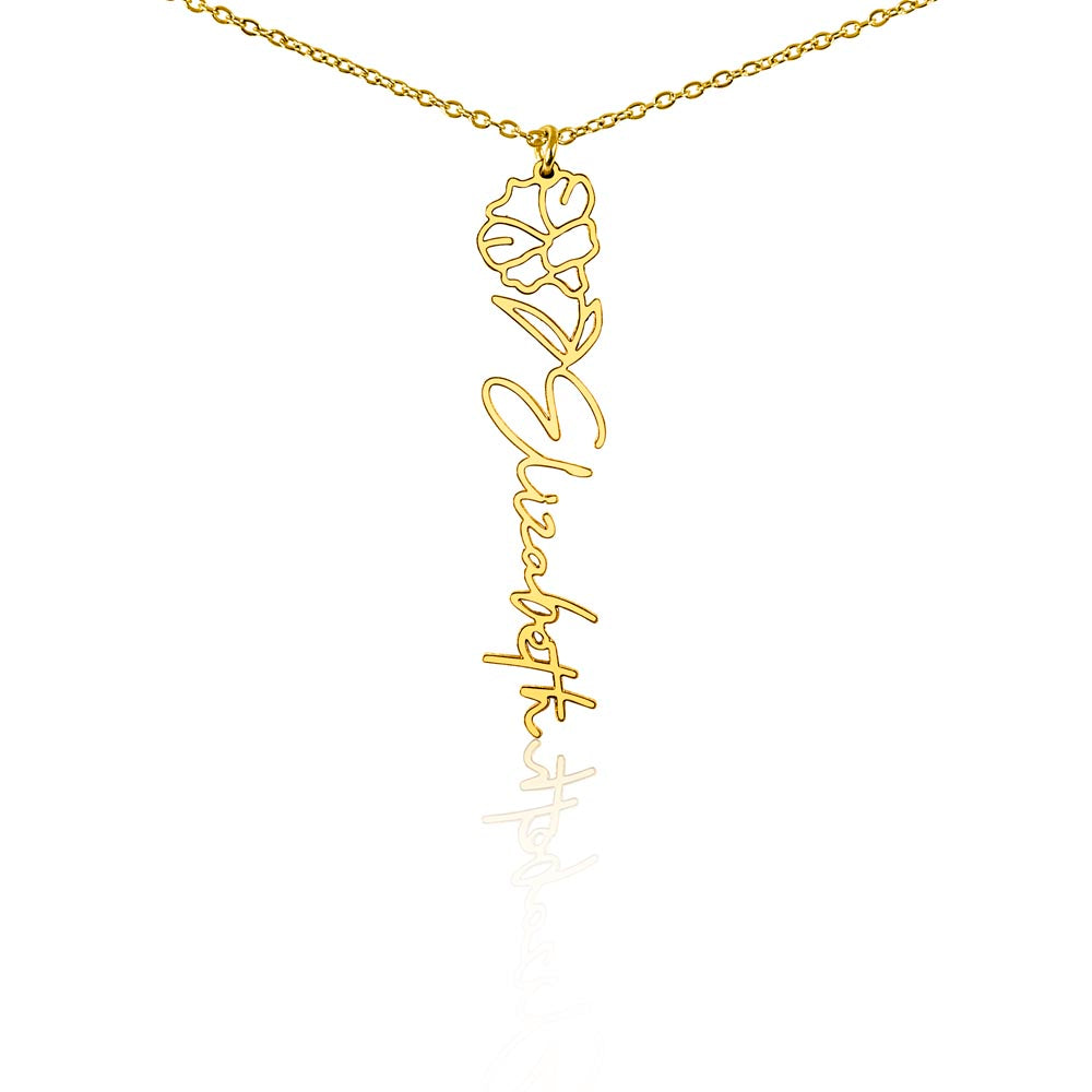 FELIX necklace Name flowers