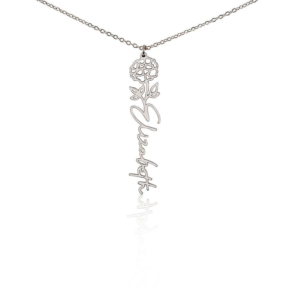 FELIX necklace Name flowers