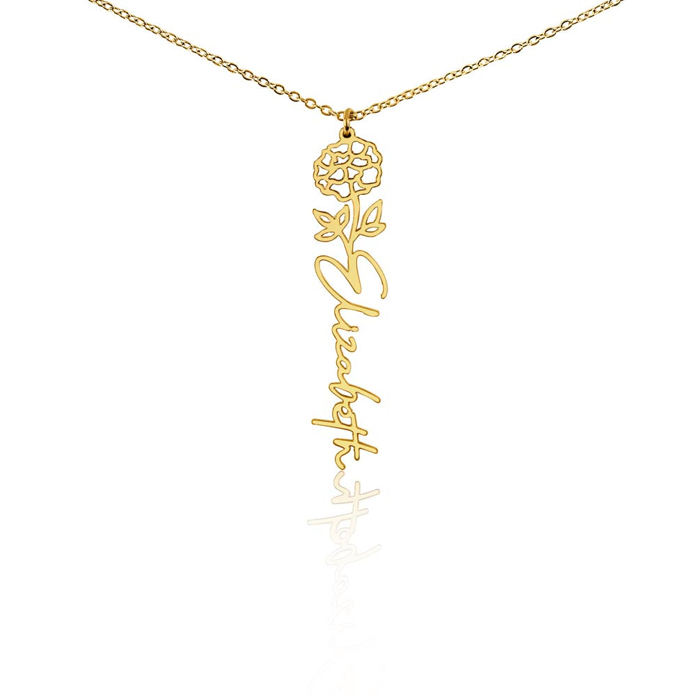 FELIX necklace Name flowers