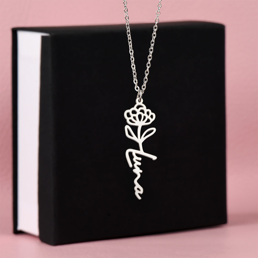FELIX necklace Name flowers