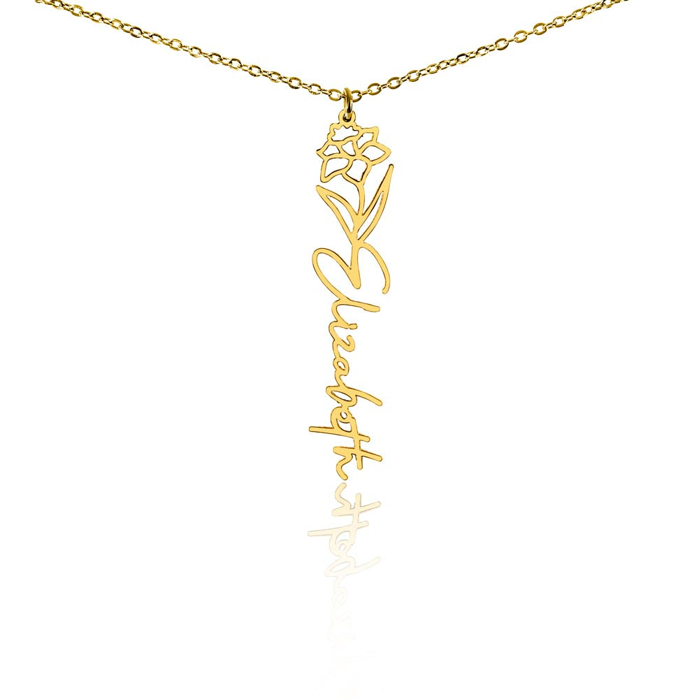 FELIX necklace Name flowers