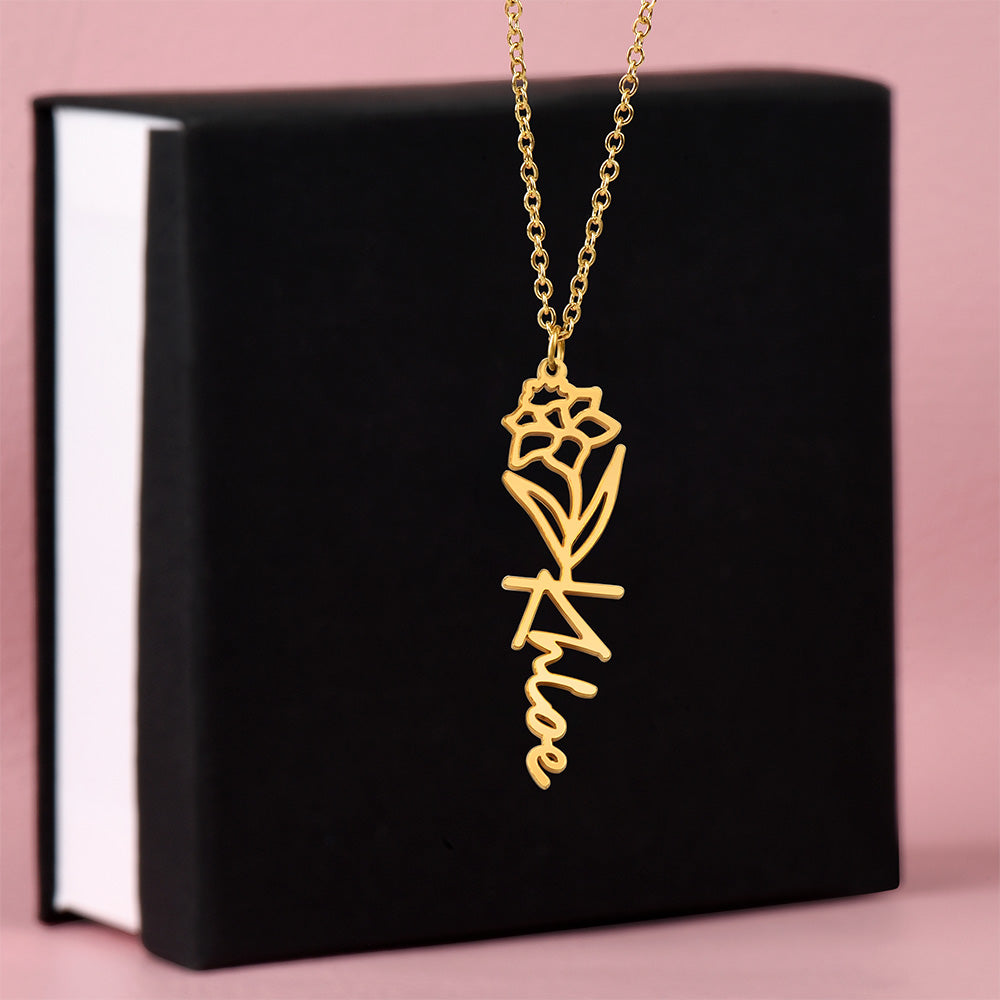 FELIX necklace Name flowers
